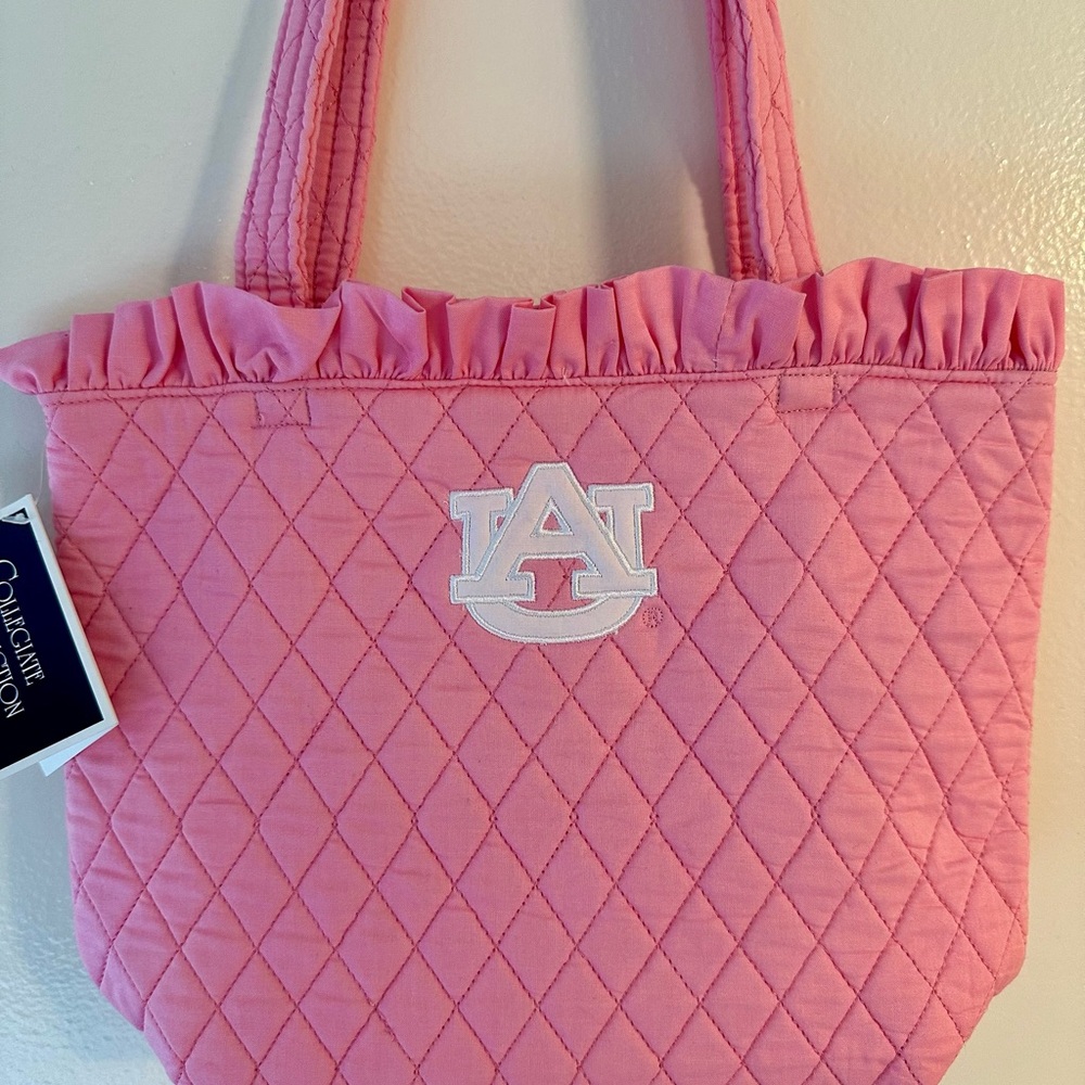 Auburn University Pink Quilted Tote Bag